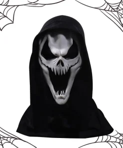 Halloween Scream Face Cover Men Costume Face Shield Ghost Cover Ghost Costume to create  the horror atmosphere of Halloween
